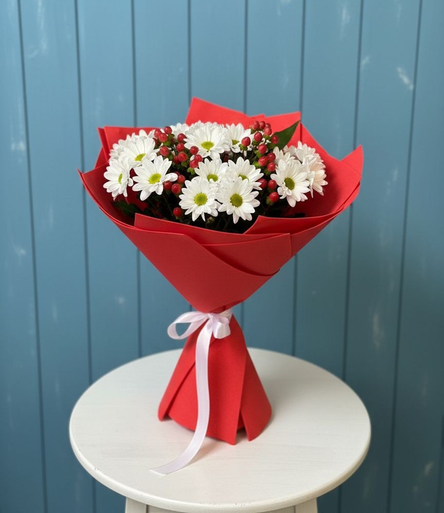 Букет цветов из: Хризантемы в Пригородном Краснодарского края