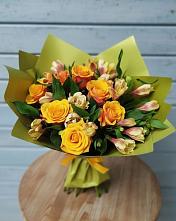 Букет цветов из:  Альстромерии и Розы #REPLACE_PRED# Пригородном Краснодарского края