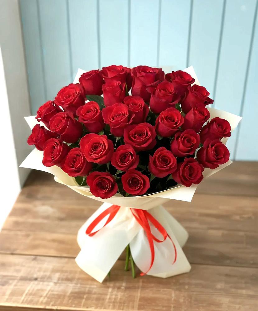 Букет 29 Красных роз в Пригородном Краснодарского края