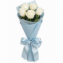Букет 5 Белых роз Проуд #REPLACE_PRED# Пригородном Краснодарского края