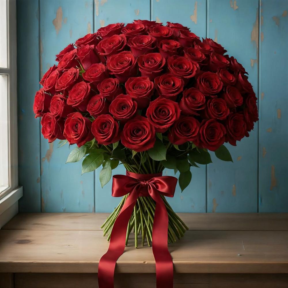 Букет Красные розы Блэк Меджик в Пригородном Краснодарского края