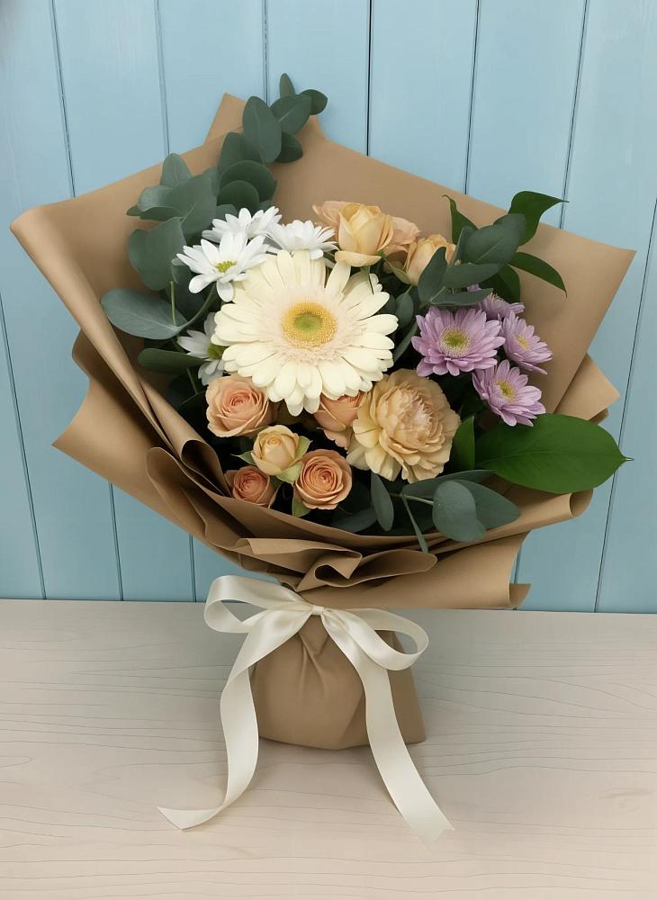 Букет цветов из: Герберы и Хризантемы в Пригородном Краснодарского края