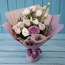 Букет цветов из:  Розы и Лизиантусы в Пригородном Краснодарского края