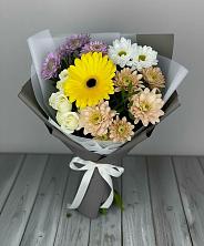 Букет цветов из:  Розы, Герберы и Хризантемы в Пригородном Краснодарского края