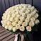 Букет 101 Белая роза Крем де ля Крем в Пригородном Краснодарского края