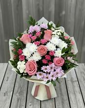 Букет цветов из:  Альстромерии, Гвоздики, Розы и Хризантемы #REPLACE_PRED# Пригородном Краснодарского края