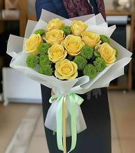 Букет цветов из:  Хризантемы и Розы в Пригородном Краснодарского края