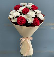 Букет цветов из:  Розы и Хризантемы в Пригородном Краснодарского края