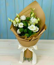 Букет цветов из:  Хризантемы и Лизиантусы #REPLACE_PRED# Пригородном Краснодарского края