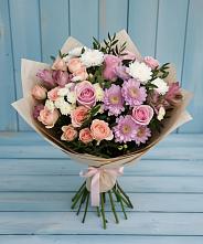 Букет цветов из:  Хризантемы, Розы и Альстромерии #REPLACE_PRED# Пригородном Краснодарского края