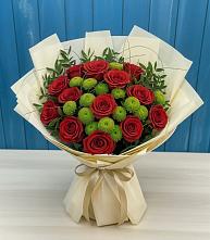 Букет цветов из:  Розы и Хризантемы в Пригородном Краснодарского края