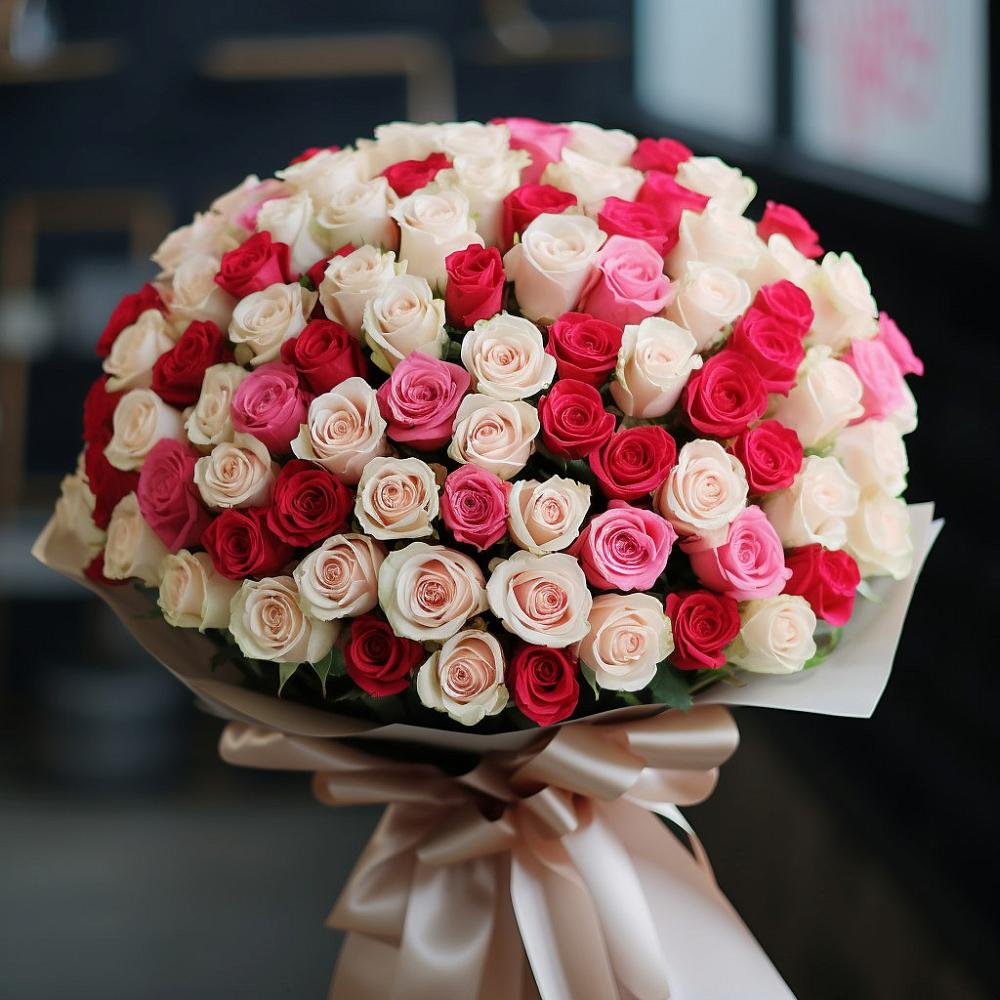 Премиум букет из: Розы в Пригородном Краснодарского края